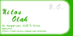 milos olah business card